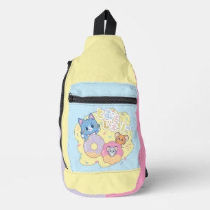 Sac À Bandoulière Anime Donut délice avec Tom, Jerry et Tuffy