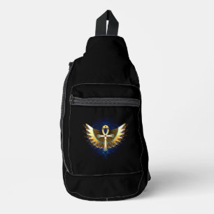 Sac À Bandoulière Ankh or avec ailes