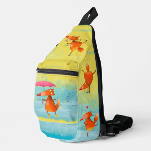 Sac À Bandoulière Aquarelle artisanale renard drôle