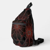 Sac À Bandoulière Araignée de Redback Fractal Art, (Coin droit)