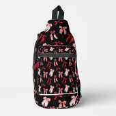 Sac À Bandoulière Arcs rouges sur arrière - plan noir (Recto)