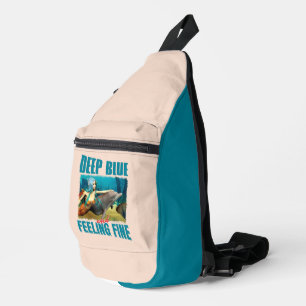 Sac À Bandoulière Art de dauphine et de sirène Deep Blue et Feeling