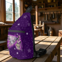 Art fantastique de fée étoilée violette sur fond d