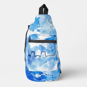 Sac À Bandoulière Art Inh. Minimaliste Design Inhalothérapeute