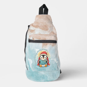 Sac à bandoulière artistique pour lecteur pingouin