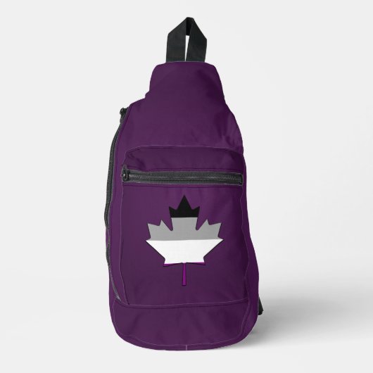 Sac À Bandoulière Asexuality pride maple leaf (Recto)