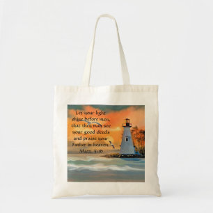 Sac à bandoulière avec verset biblique Phare et Co