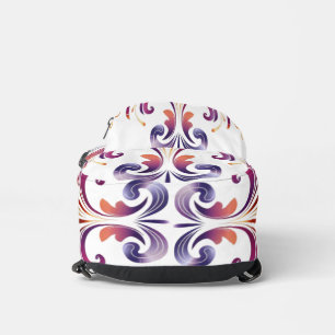 Sac à bandoulière baroque damassé violet et or vib