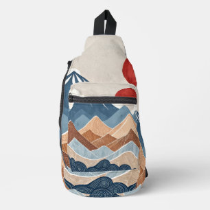 Sac À Bandoulière Beauté du coucher de soleil sur les montagnes