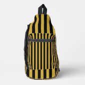 Sac À Bandoulière Black Metallic Gold Stripe Pattern Stylish (Recto)