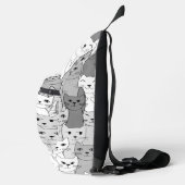 Sac À Bandoulière Black White Gris Chats Design Sling Sag (Droite)