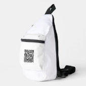 Sac à bandoulière blanc élégant avec QR code (Coin droit)