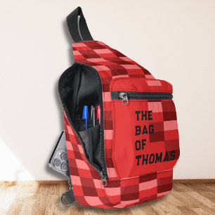 Sac À Bandoulière Blocs de couleur nuances rouges