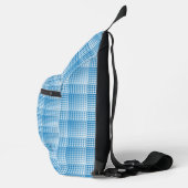 Sac À Bandoulière Blue White Checker Abstract Pattern (Droite)