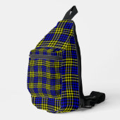 Sac À Bandoulière Blue Yellow Plaid Checker Seamless Pattern (Coin droit)