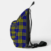 Sac À Bandoulière Blue Yellow Plaid Checker Seamless Pattern (Droite)