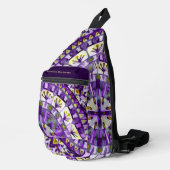 Sac À Bandoulière Boho Mosaic Tuile Violette - (Coin droit)