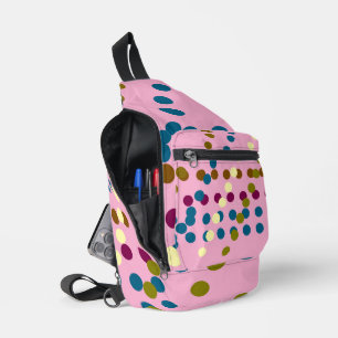 Sac À Bandoulière Bonbon Rose Tendance Multicolore à pois