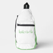 Sac À Bandoulière Bride à être Compact Vert Blanc (Recto)
