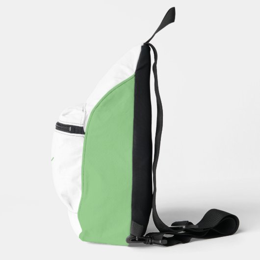 Sac À Bandoulière Bride à être Compact Vert Blanc (Droite)