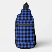 Sac À Bandoulière Buffalo Check Blue and Black Lumjack Plaid (Recto)