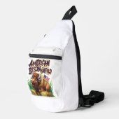 Sac À Bandoulière Buffle de bison américain avec drapeau américain (Coin droit)