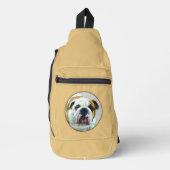 Sac À Bandoulière Bulldog Peinture rouge et blanc anglais Pet Dog Ar (Recto)