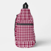 Sac À Bandoulière Burgundy White Plaid Pattern (Recto)