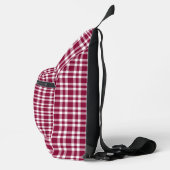 Sac À Bandoulière Burgundy White Plaid Pattern (Droite)