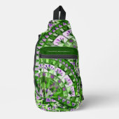 Sac À Bandoulière Carrelage en mosaïque Boho Gris vert - (Recto)