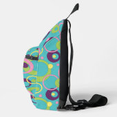 Sac À Bandoulière Cercles bleus funky (Droite)