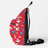 Sac À Bandoulière Chat Dans Le Casquette | Le Motif rouge poisson (Droite)