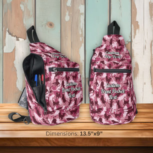 Sac À Bandoulière Chats Camouflage rose