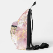 Sac À Bandoulière Chic rose or parties scintillant gouttes monogramm (Droite)