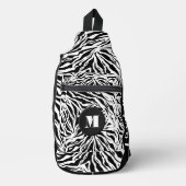 Sac À Bandoulière Chic Zebra Imprimer Monogramme (Recto)