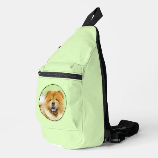 Sac À Bandoulière Chow Chow Peinture Rouge Roux Cute Chien original (Coin droit)