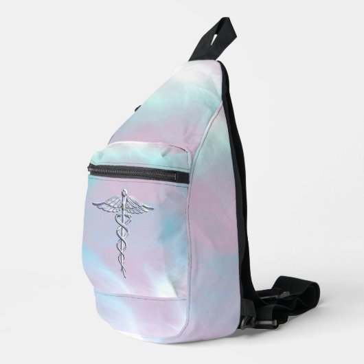 Sac À Bandoulière Chrome Comme Caduceus Symbole Médicale Mère Pearl  (Coin droit)