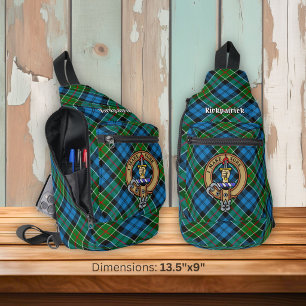 Sac À Bandoulière Cimier du clan Kirkpatrick sur tartan