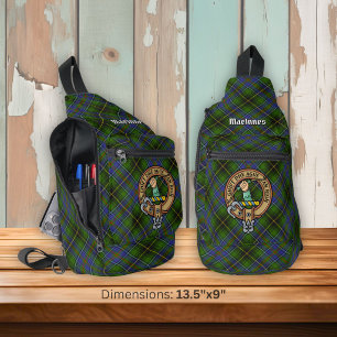 Sac À Bandoulière Cimier du clan MacInnes sur tartan