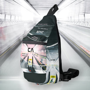 Sac À Bandoulière Citations de voyage Aéroport Monogramme Votre phot