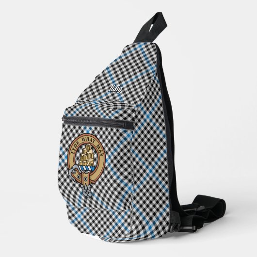 Sac À Bandoulière Clan Haig Crest over Check Tartan (Coin droit)