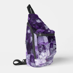 Sac À Bandoulière Cluster de cristal de guérison d'améthyste