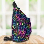 Sac À Bandoulière Coloré Moderne Fille Néon Amour Coeur Personnalisé<br><div class="desc">Colorful Modern Girly Neon Love Heart Nom personnalisé Sling Bags présente un coeur d'amour de néon coloré motif en rose,  vert,  bleu et jaune. Parfait pour retourner à l'école,  les sports,  la salle de sport,  les voyages et plus encore. Conçu par ©2023 Evco Studio www.zazzle.com/store/evcostudio</div>
