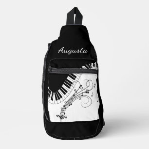 Sac À Bandoulière Conception de musique pour clavier de piano avec n