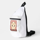 Sac À Bandoulière Conception d'illustration de lama mignon (Coin droit)