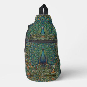 Sac À Bandoulière Conception élégante de paon bohème vintage