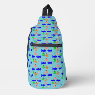 Sac À Bandoulière Créatures de la mer de Noël