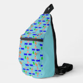 Sac À Bandoulière Créatures de la mer de Noël (Coin droit)