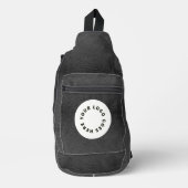 Sac À Bandoulière Cuir noir Faux avec logo (Recto)