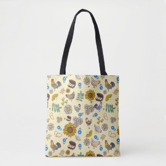 Sac à bandoulière dans un poulailler de jardin